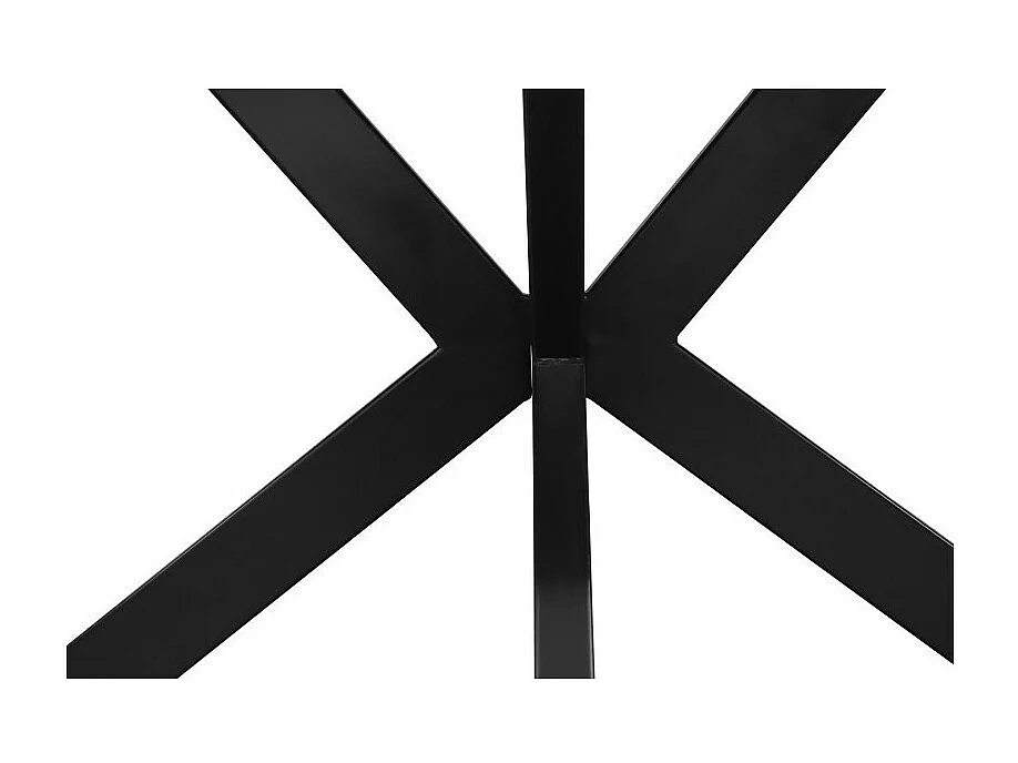 Table à manger VINCI longueur 180cm avec plateau de 10mm en pierre effet marbre blanc