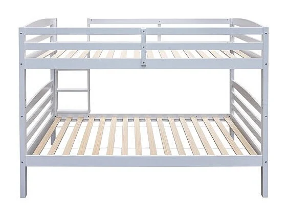 Letto a castello trasformabile 90x200 cm BOY – Legno massiccio – Bianco – Rete inclusa