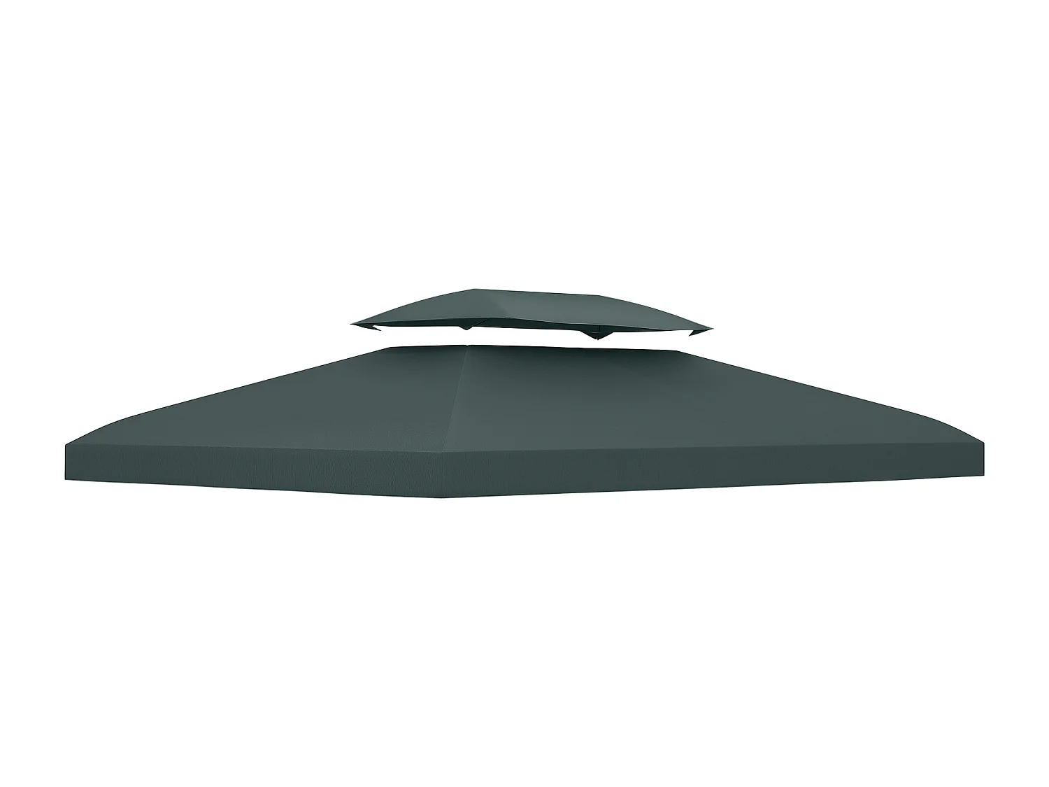 Toile de rechange pour pavillon tonnelle tente 3 x 4 m polyester haute densité 180 g/m² gris foncé