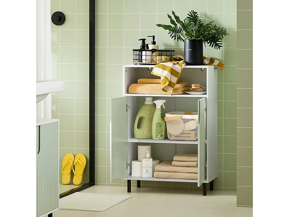 SoBuy Banc à Chaussures avec Siège Rembourré et 2 Portes, pour Entrée, Chambre – 90 x 34 x 47 cm, FSR117-SCH