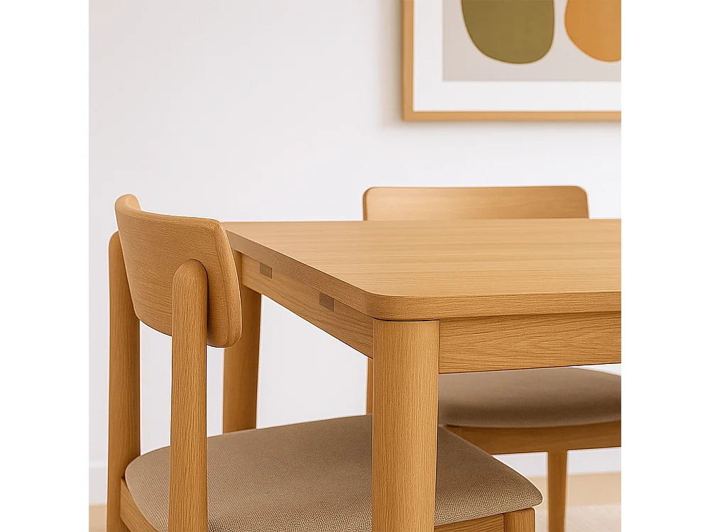 Savacou - Table à manger extensible 8 à 12 personnes en bois 200-300x100cm - Bois clair