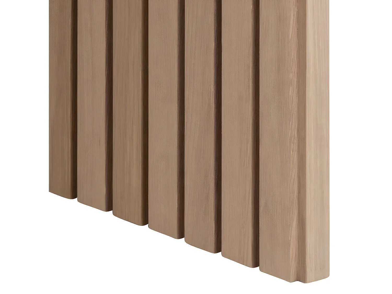Dryas - Table à manger 8 personnes aux bords arrondis en bois - Bois blanchi