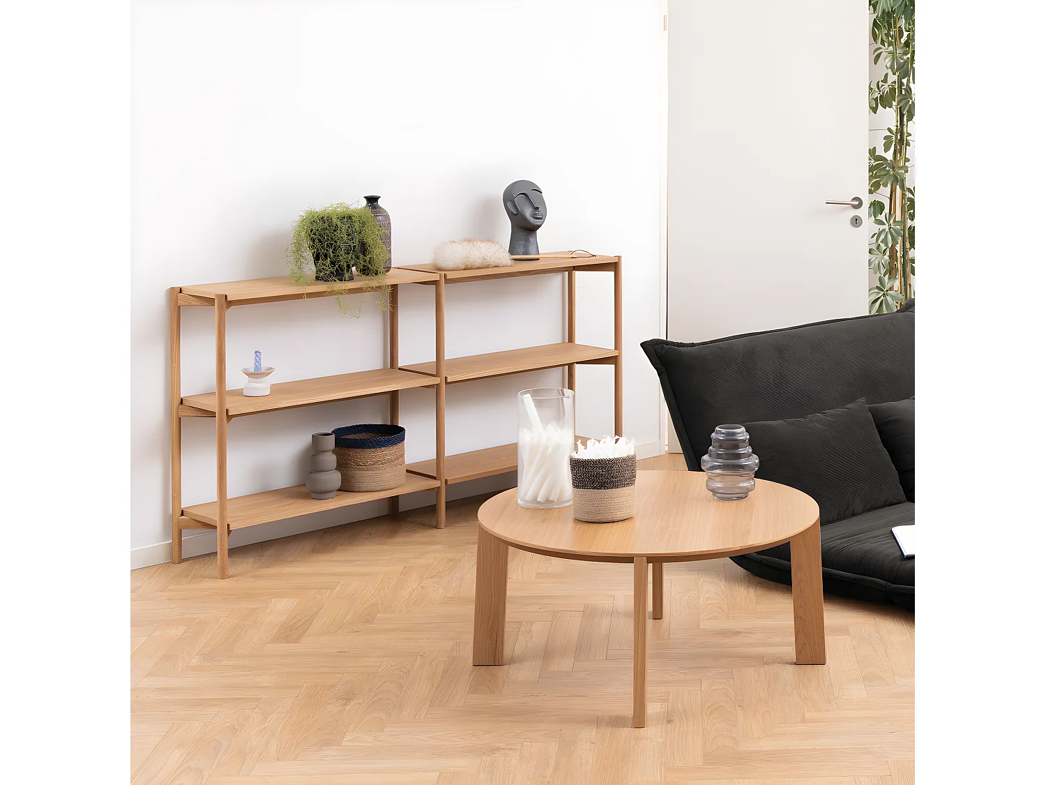 Toui - Etagère en bois 169x88cm - Bois clair