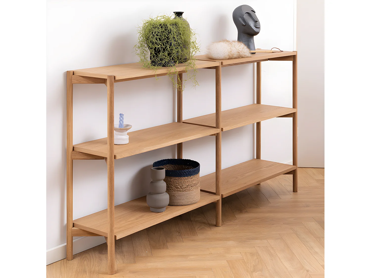 Toui - Etagère en bois 169x88cm - Bois clair