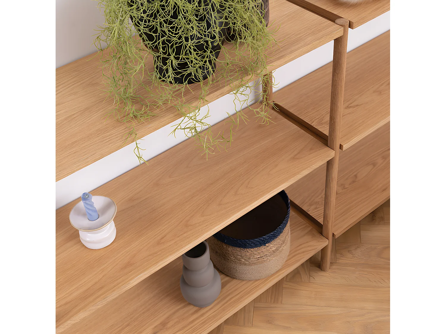 Toui - Etagère en bois 169x88cm - Bois clair