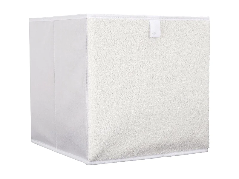 Cube de rangement décoratif 27 L collection WHITE 30x30x30 cm blanc