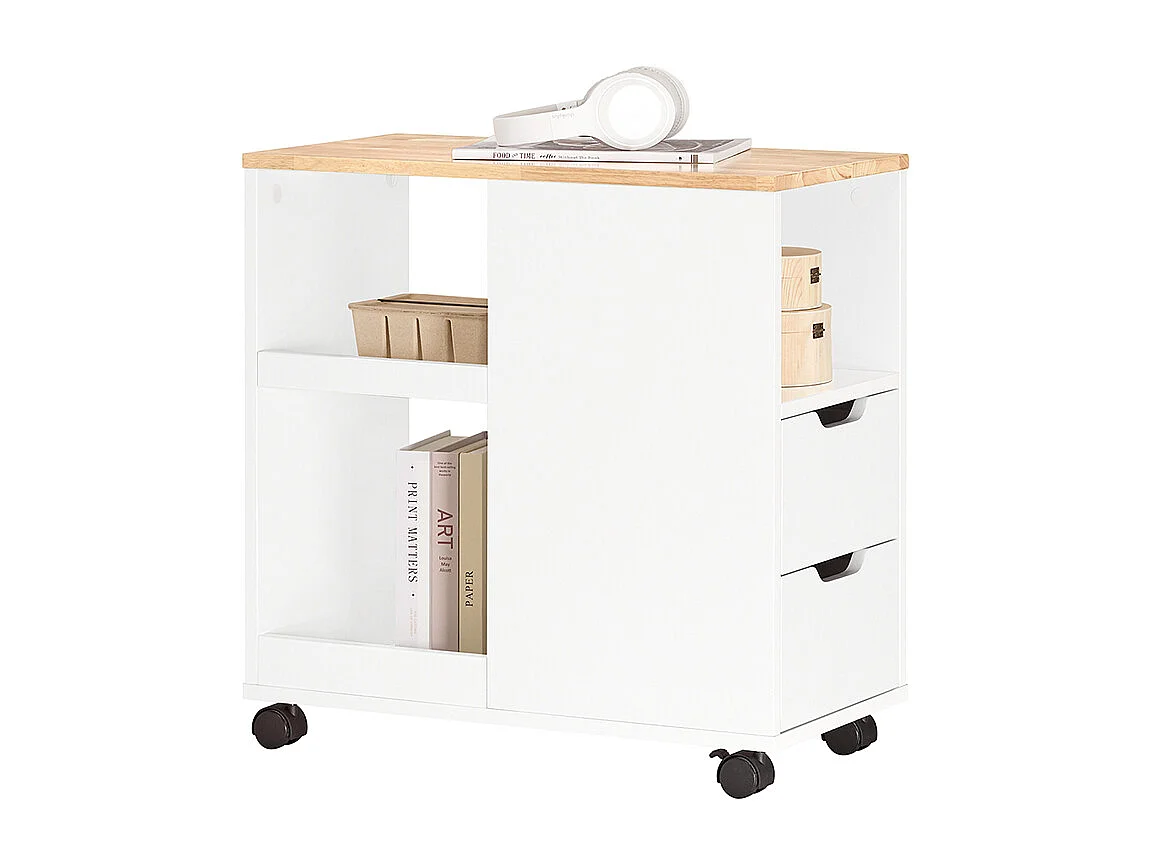 Stolik boczny z kółkami i szufladami FBT130-WN