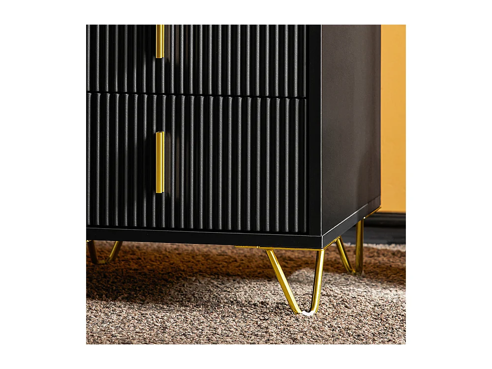 Sobuy nachtkastje met 3 laden nachtkastje bijzettafel bijzettafel voor woonkamer, slaapkamer, kantoor, zwart, l40xh63xp40 cm, fbt115-l-sch