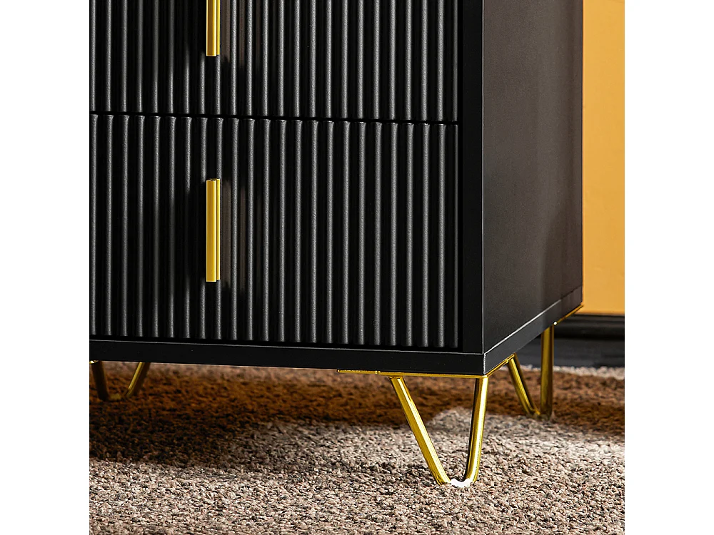 Sobuy table de chevet avec 3 tiroirs table de nuit bout de canapé table d'appoint pour salon, chambre, bureau, noir, l40xh63xp40 cm, fbt115-l-sch