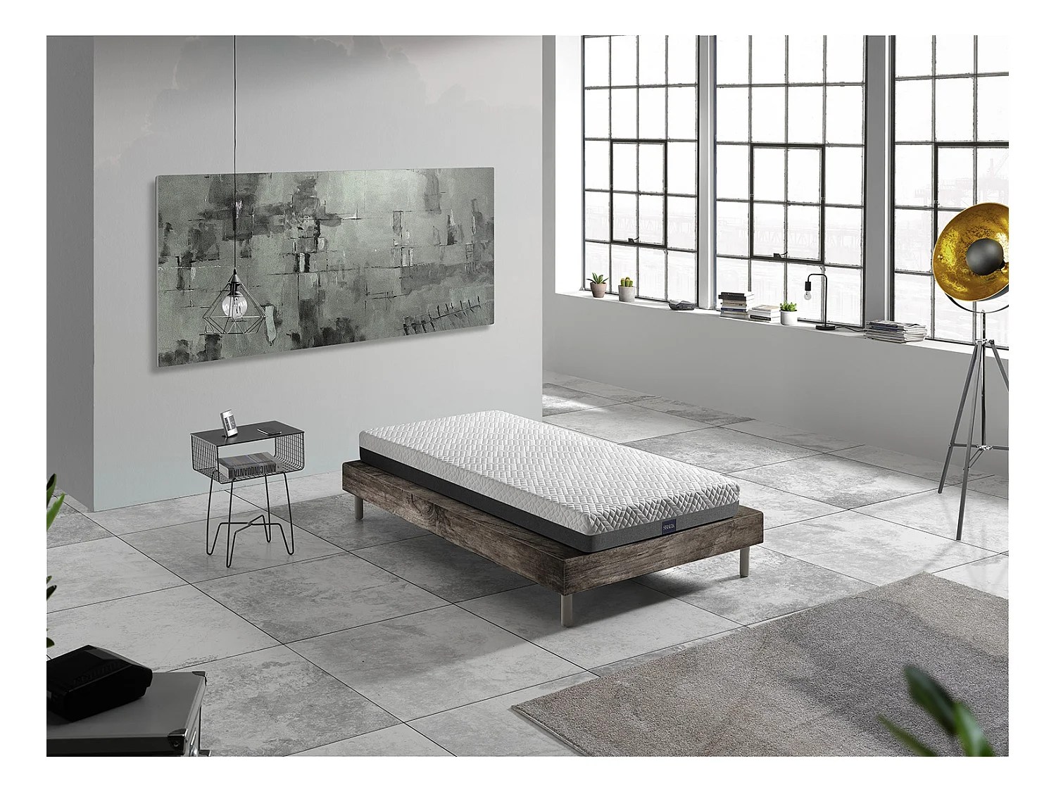 Matelas Juvenil 120X190 PLATON, Epaisseur 20 CM, Dehoussable, Moussee a memoire, ergonomique et respirant. Montessori