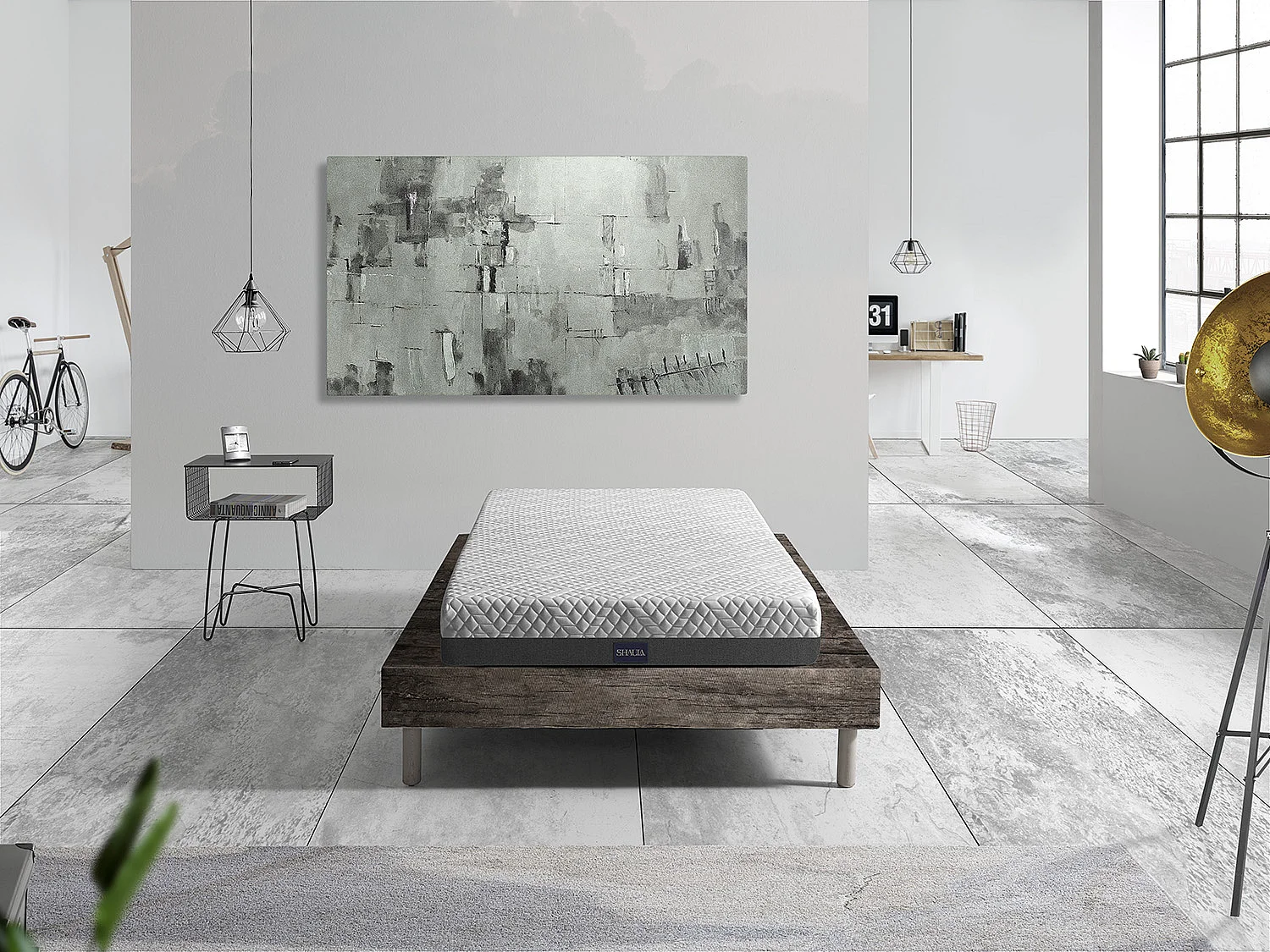 Matelas Juvenil 120X190 PLATON, Epaisseur 20 CM, Dehoussable, Moussee a memoire, ergonomique et respirant. Montessori