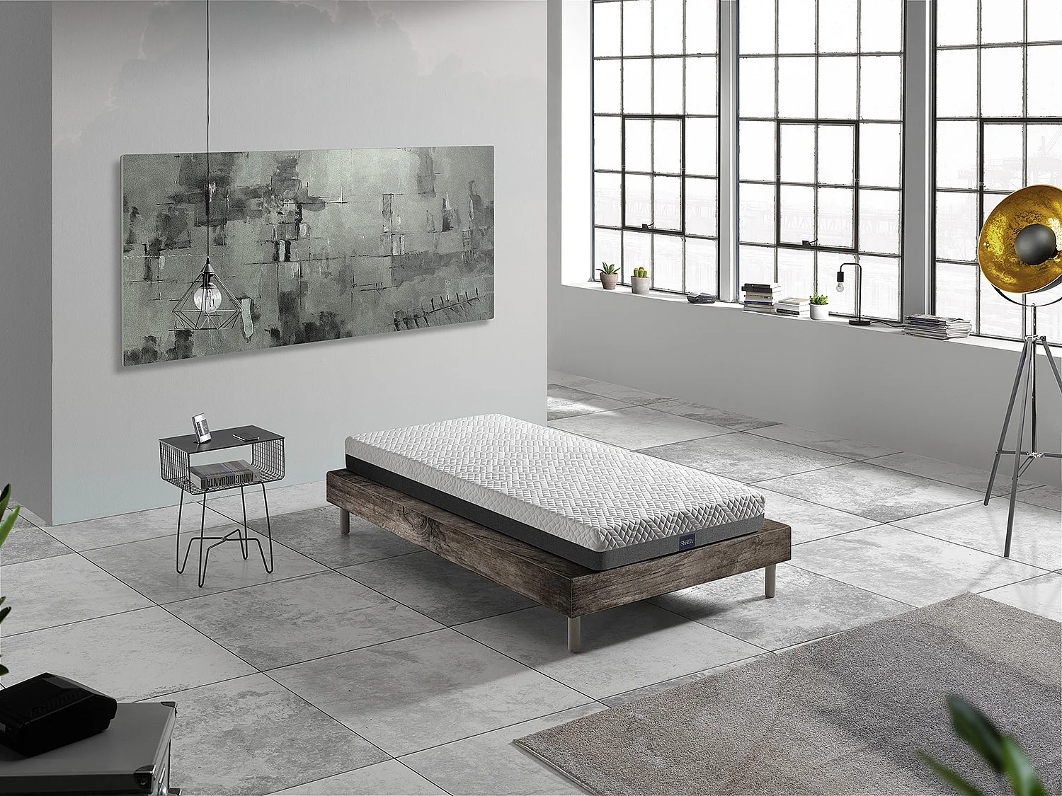 Matelas Juvenil 120X190 PLATON, Epaisseur 20 CM, Dehoussable, Moussee a memoire, ergonomique et respirant. Montessori