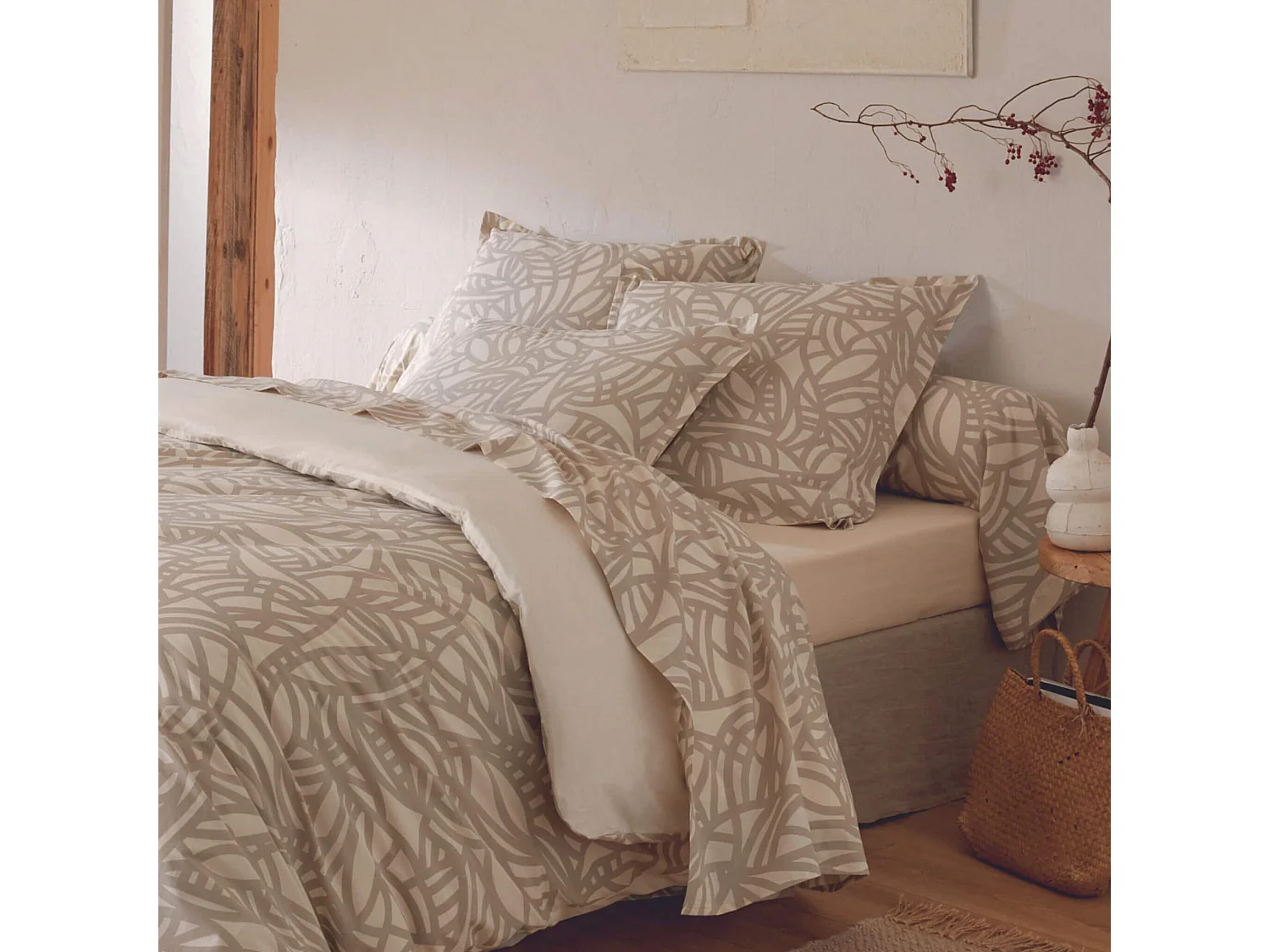 Parure de lit Serena chanvre 260x240 cm - Tradilinge