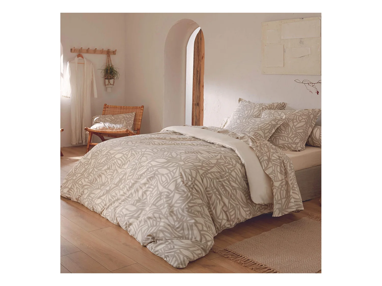Parure de lit Serena chanvre 260x240 cm - Tradilinge
