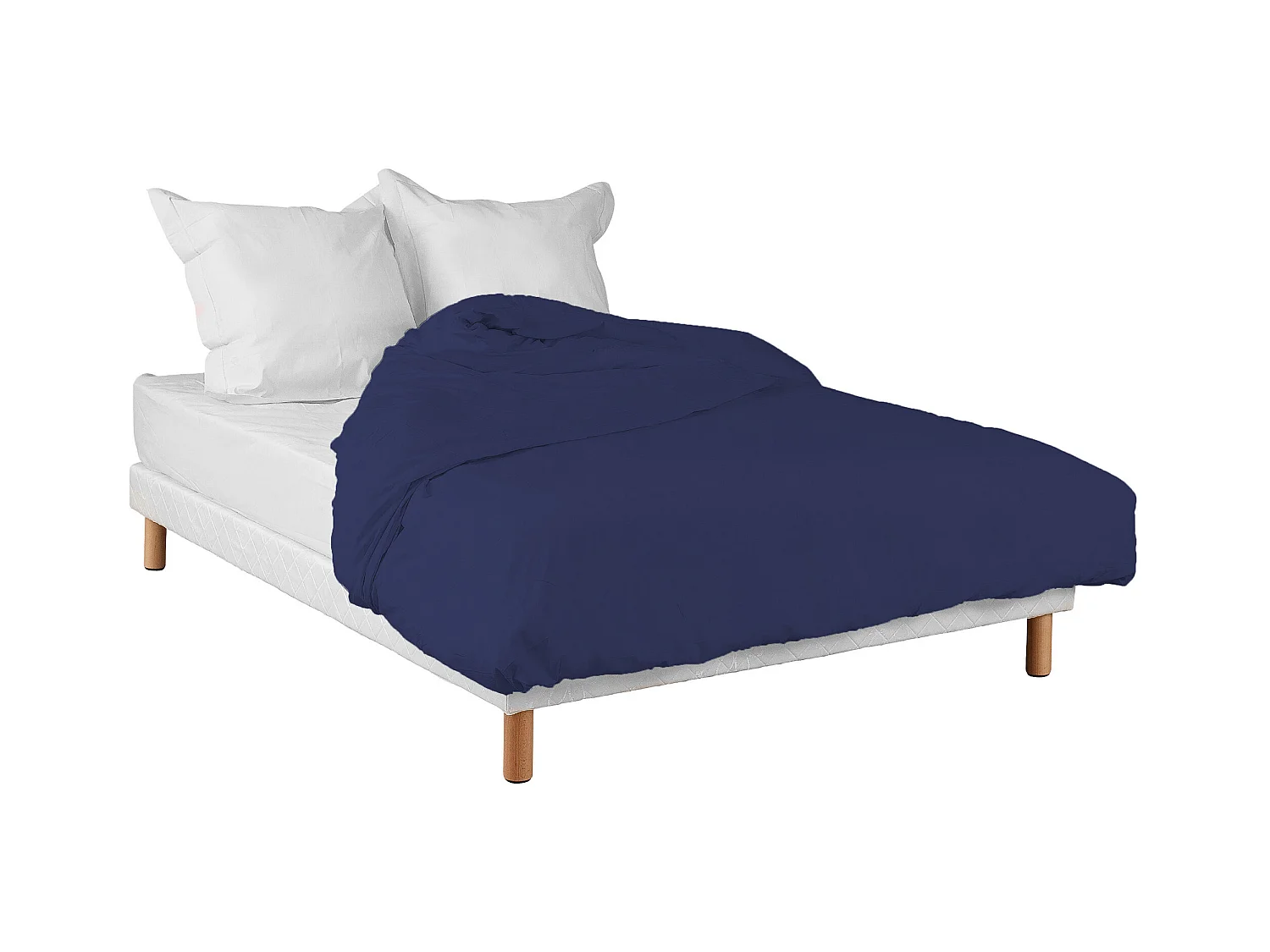 Housse de couette bleu marine 100% coton 240x220