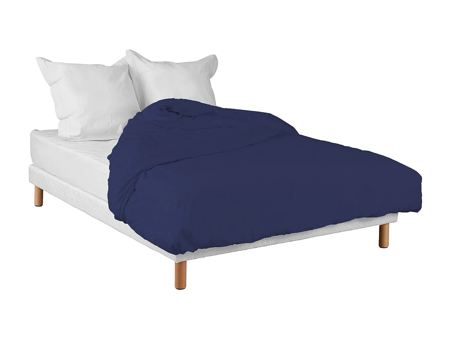 Housse de couette bleu marine 100% coton 240x220