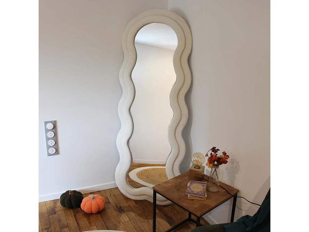 Miroir cadre en tissu Charlotte