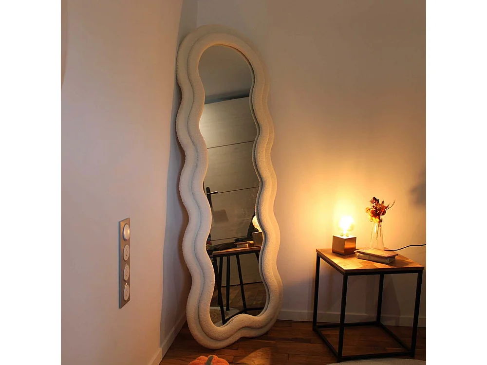 Miroir cadre en tissu Charlotte