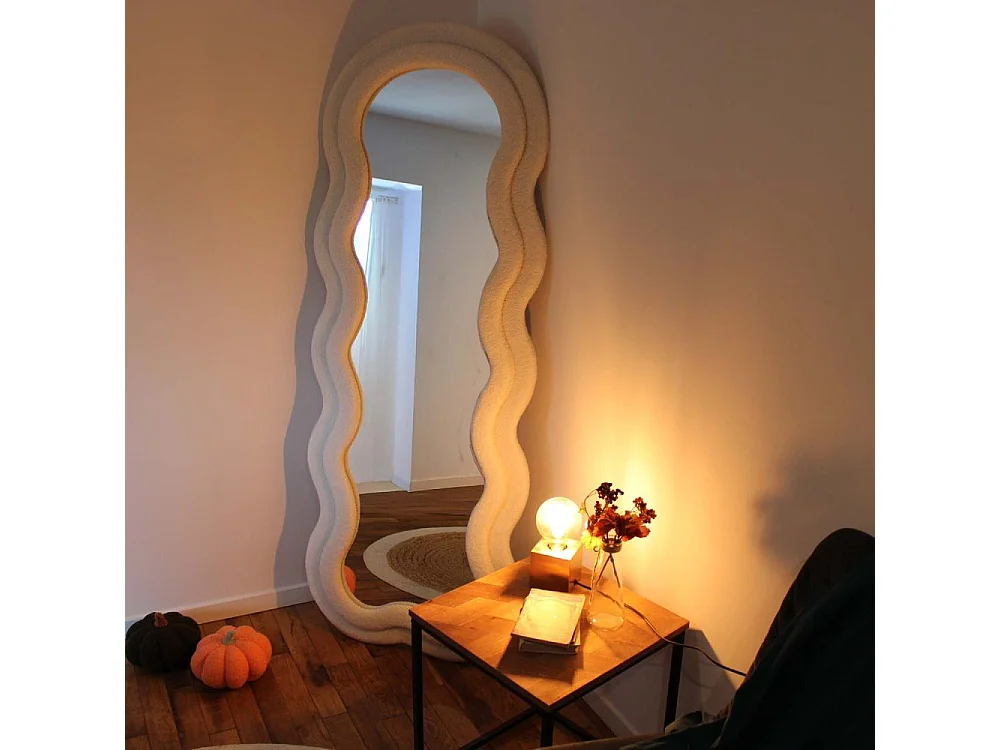 Miroir cadre en tissu Charlotte