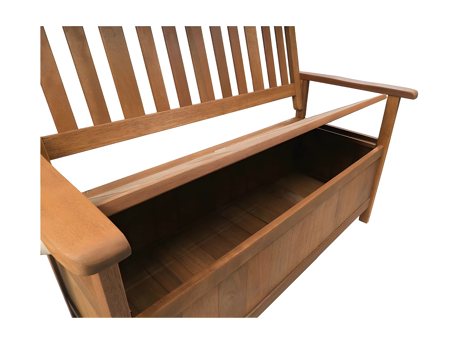 Tuinbank met opbergruimte "Manille" van natuurlijk hout - 2 plaatsen