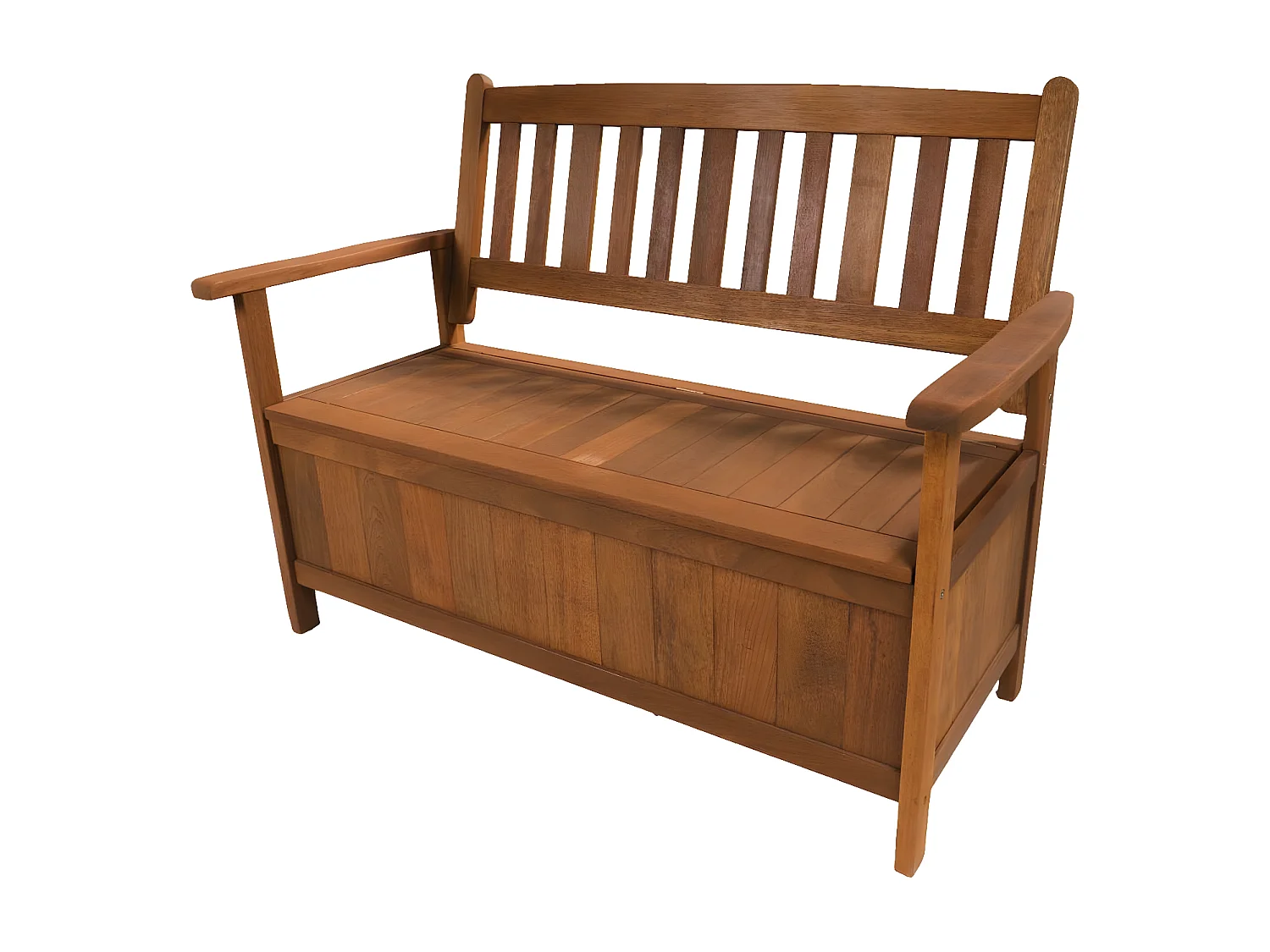 Tuinbank met opbergruimte "Manille" van natuurlijk hout - 2 plaatsen