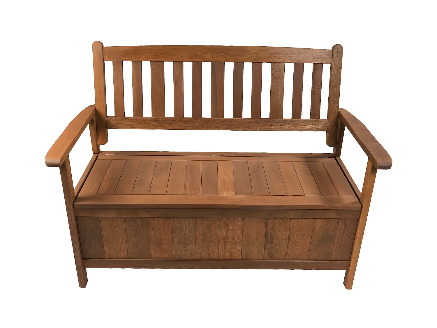 Banc de jardin 2 places avec coffre "Manille" - Mapel en Bois - Marron