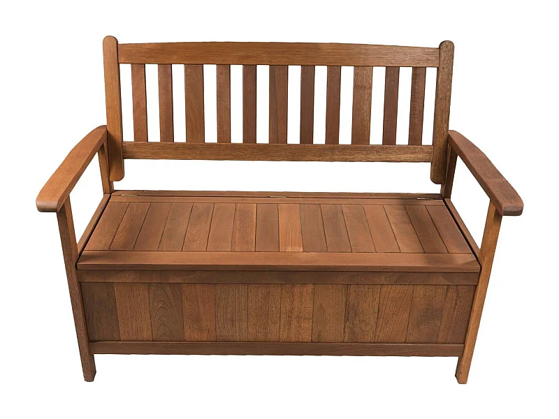 Banc de jardin 2 places avec coffre "Manille" - Mapel en Bois - Marron