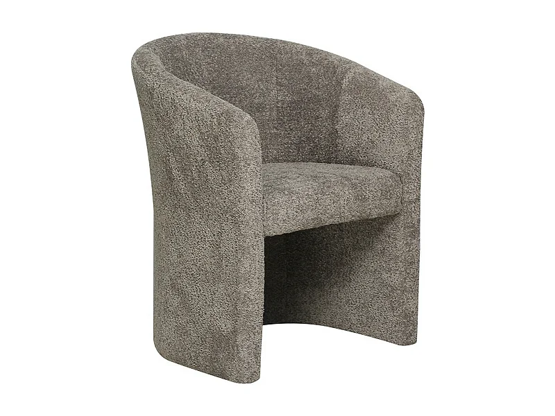 Salonfauteuil KYOTO - Comfortabel - Bruin bouclé stof - Moderne en gezellige stijl