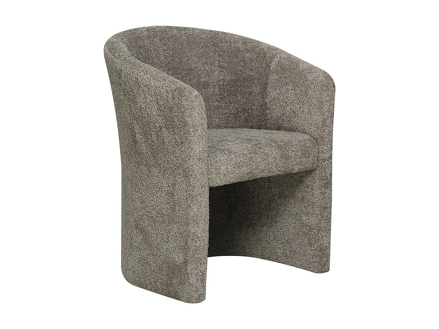 Fauteuil de salon KYOTO – Confortable – Tissu bouclé brun – Style moderne et cosy