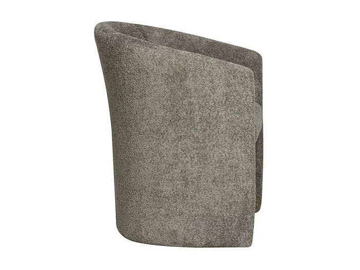 Fauteuil de salon KYOTO – Confortable – Tissu bouclé brun – Style moderne et cosy