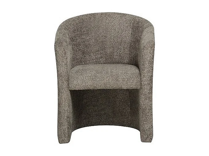 Fauteuil de salon KYOTO – Confortable – Tissu bouclé brun – Style moderne et cosy