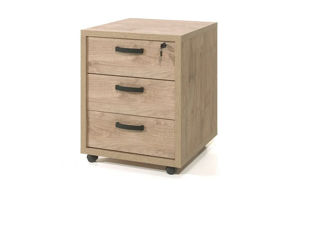 Conjunto de 5 muebles de oficina profesional color roble dorado colección DEPÉ.