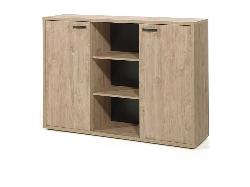 Conjunto de 5 muebles de oficina profesional color roble dorado colección DEPÉ.