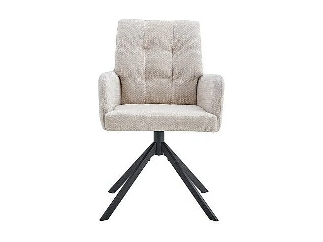 Chaise pivotante PLUMO – Tissu beige – L50 x H85 x P62 cm
