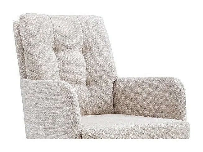 Chaise pivotante PLUMO – Tissu beige – L50 x H85 x P62 cm