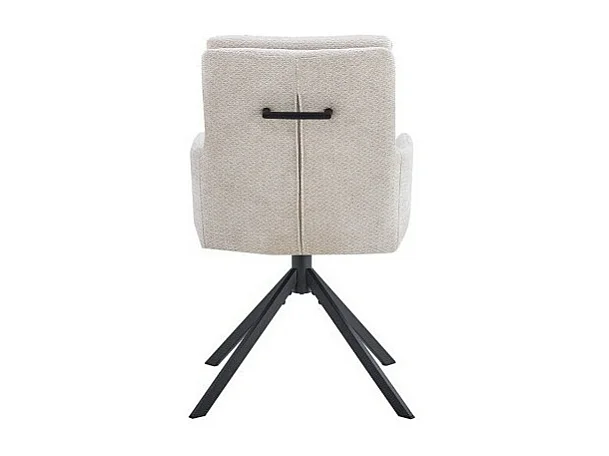 Chaise pivotante PLUMO – Tissu beige – L50 x H85 x P62 cm