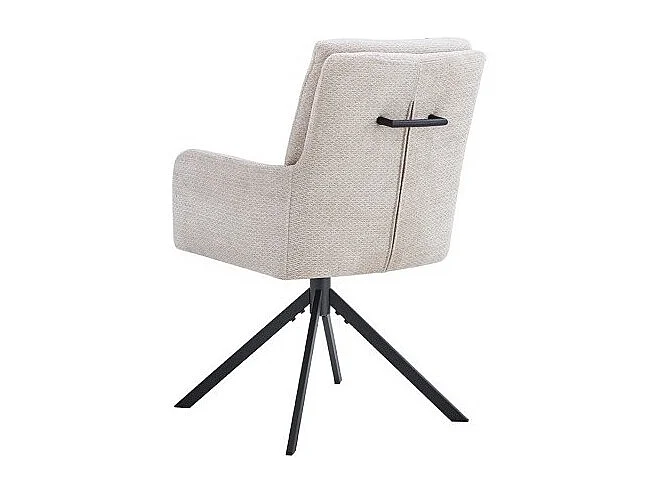 Chaise pivotante PLUMO – Tissu beige – L50 x H85 x P62 cm