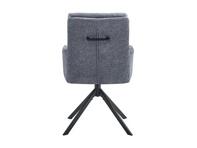 Chaise pivotante PLUMO – Tissu gris foncé – L50 x H85 x P62 cm