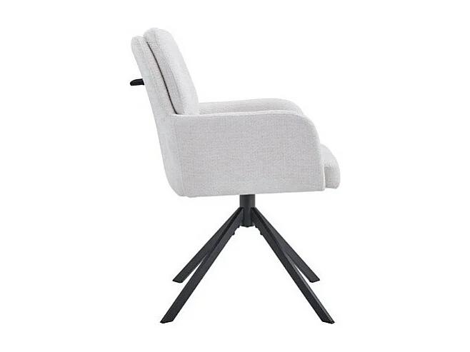 Cadeira giratória em tecido coleção PLUMO cor marfim