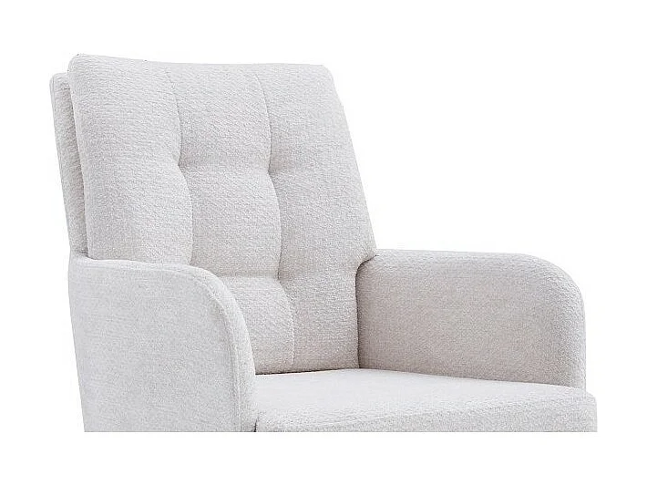 Chaise pivotante PLUMO – Tissu écru – L50 x H85 x P62 cm