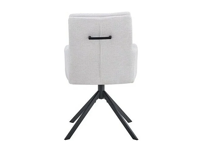 Chaise pivotante PLUMO – Tissu écru – L50 x H85 x P62 cm