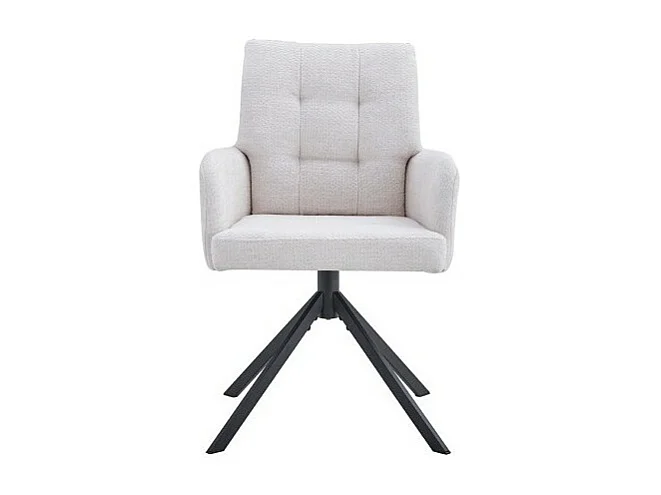 Chaise pivotante PLUMO – Tissu écru – L50 x H85 x P62 cm