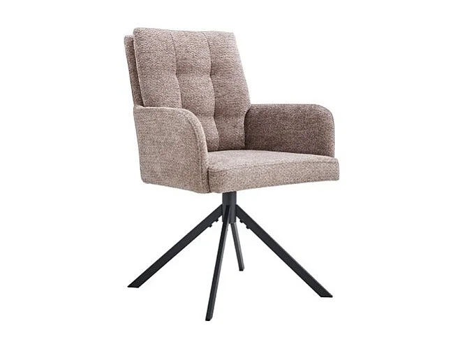 Silla giratoria de tela colección PLUMO color arena