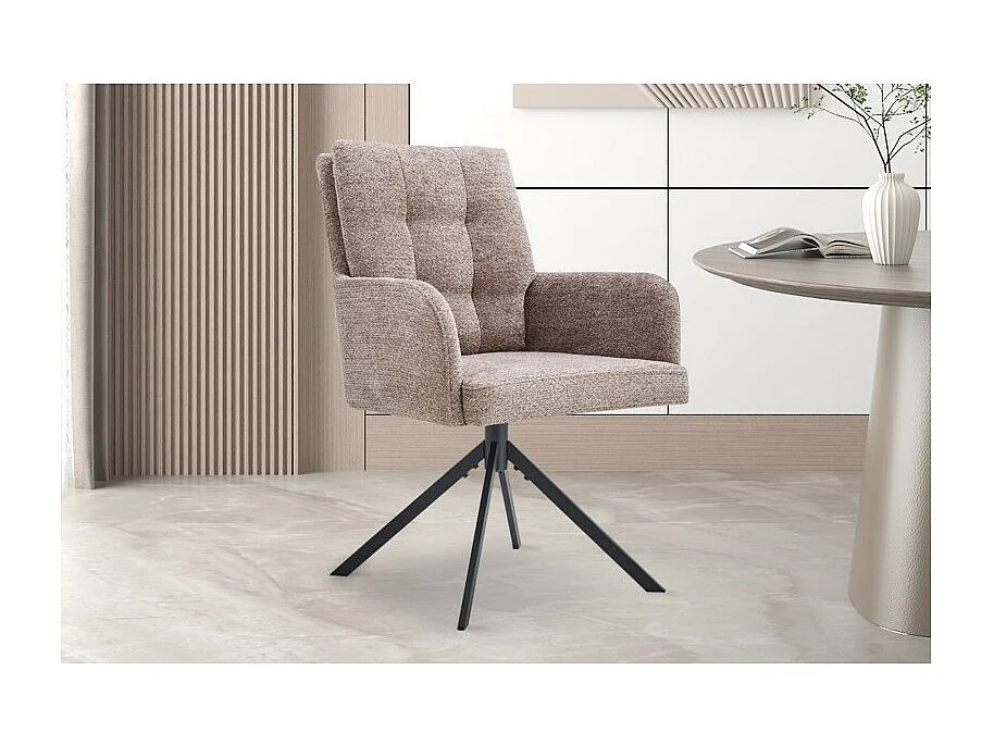 Silla giratoria de tela colección PLUMO color arena