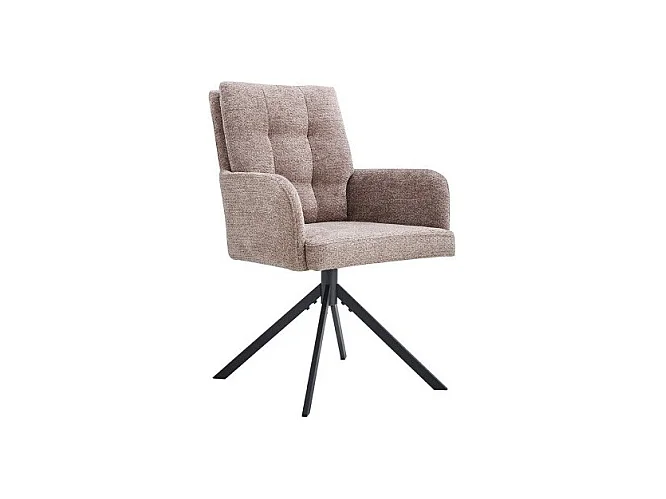 Chaise pivotante PLUMO – Tissu sable – L50 x H85 x P62 cm