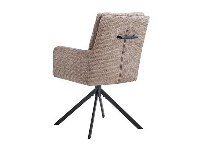 Chaise pivotante PLUMO – Tissu sable – L50 x H85 x P62 cm