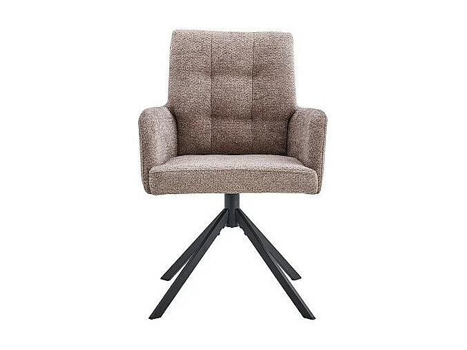 Chaise pivotante PLUMO – Tissu sable – L50 x H85 x P62 cm