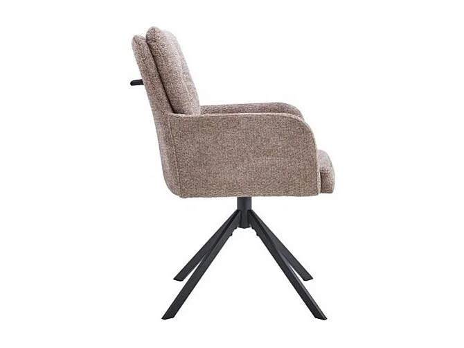 Chaise pivotante PLUMO – Tissu sable – L50 x H85 x P62 cm