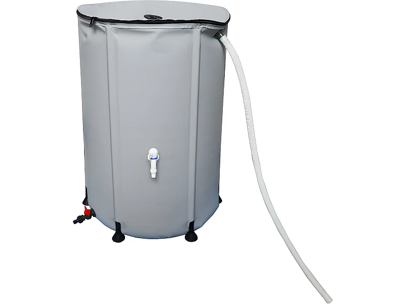 Flexibler PVC-Wassertank 500 L - Grau für Garten und Haus