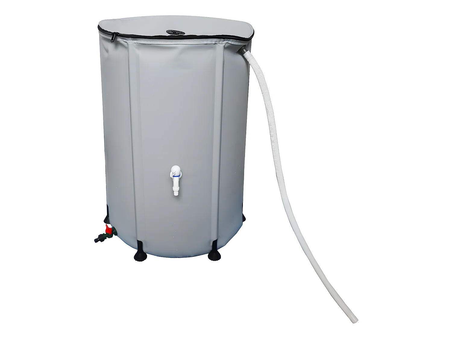 Serbatoio flessibile in PVC da 500 L - Grigio per giardino e casa